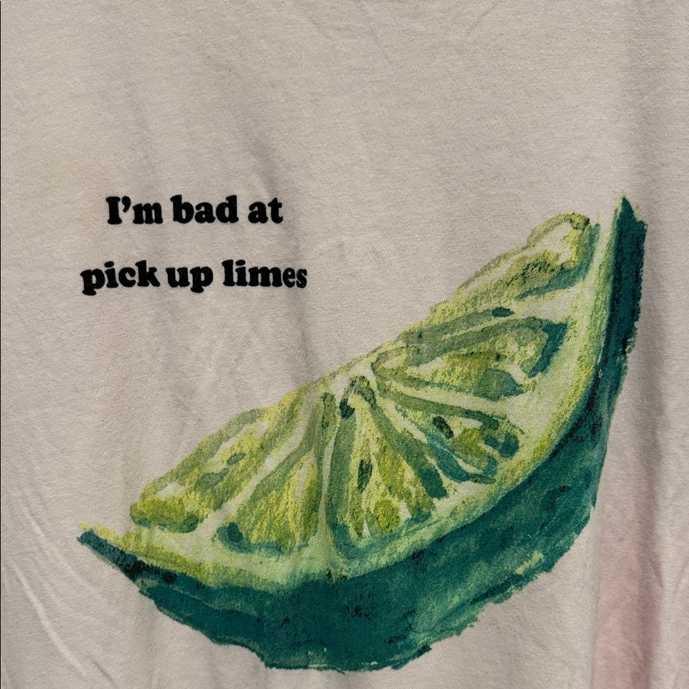I’m Bad at Pickup Limes Pink Graphic T-Shirt Large